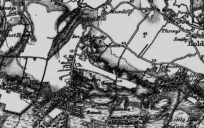 Old map of Moordown in 1895