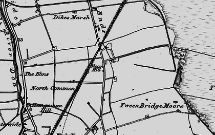 Old map of Moorends in 1895