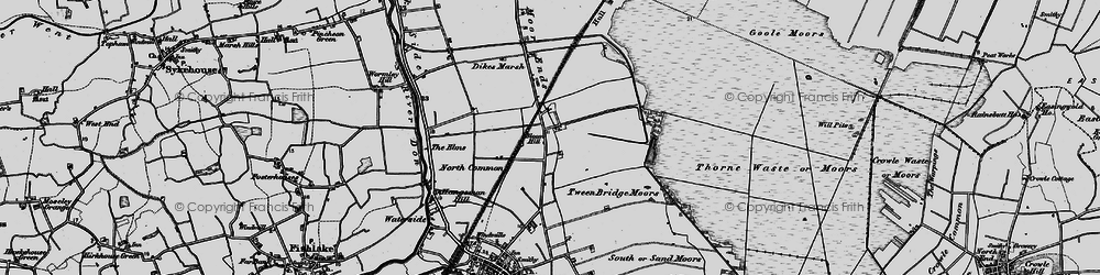 Old map of Moorends in 1895