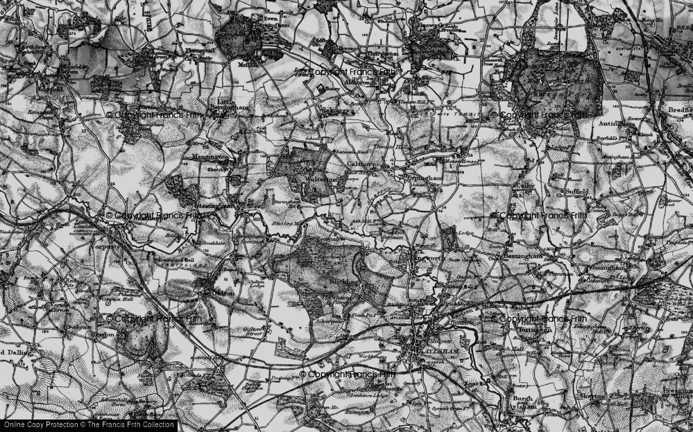 Old Map of Moorgate, 1898 in 1898