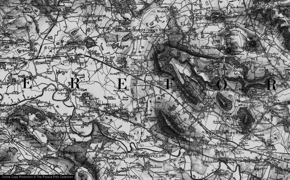 Old Map of Moorhampton, 1898 in 1898