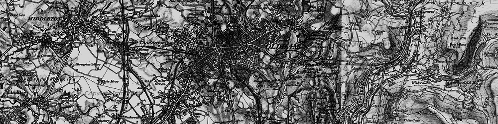 Old map of Moorhey in 1896