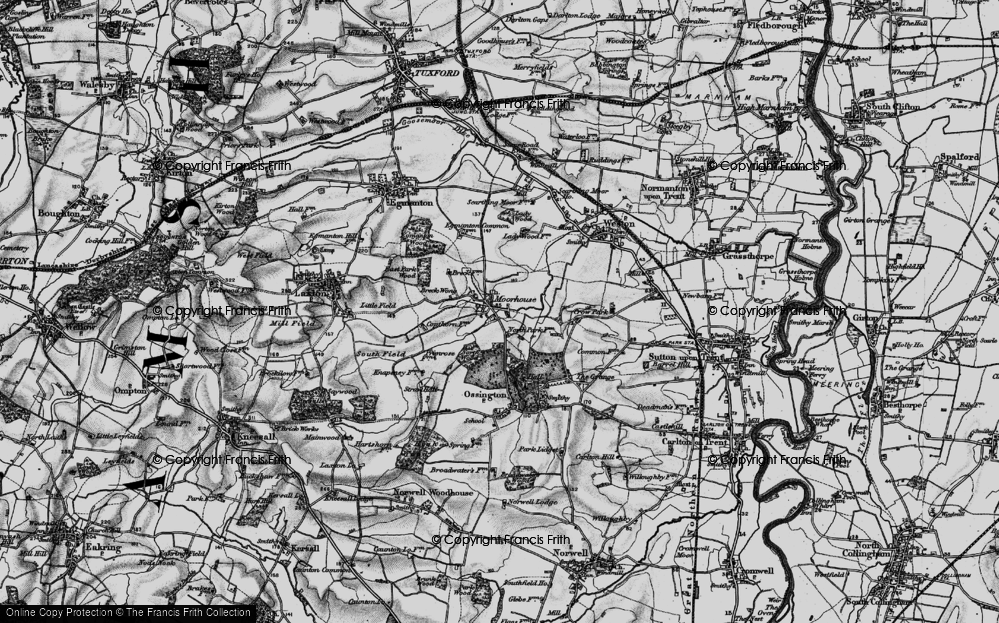 Old Map of Moorhouse, 1899 in 1899