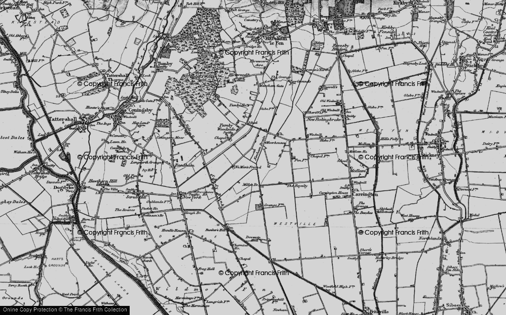 Old Map of Moorhouses, 1899 in 1899
