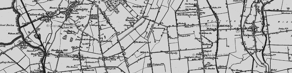 Old map of Moorhouses in 1899