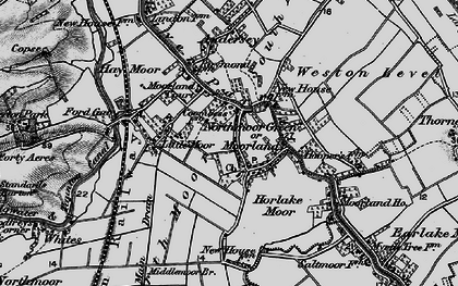 Old map of Moorland in 1898