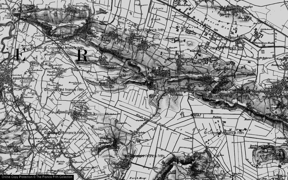 Old Map of Moorlinch, 1898 in 1898