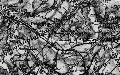 Old map of Moorside in 1896