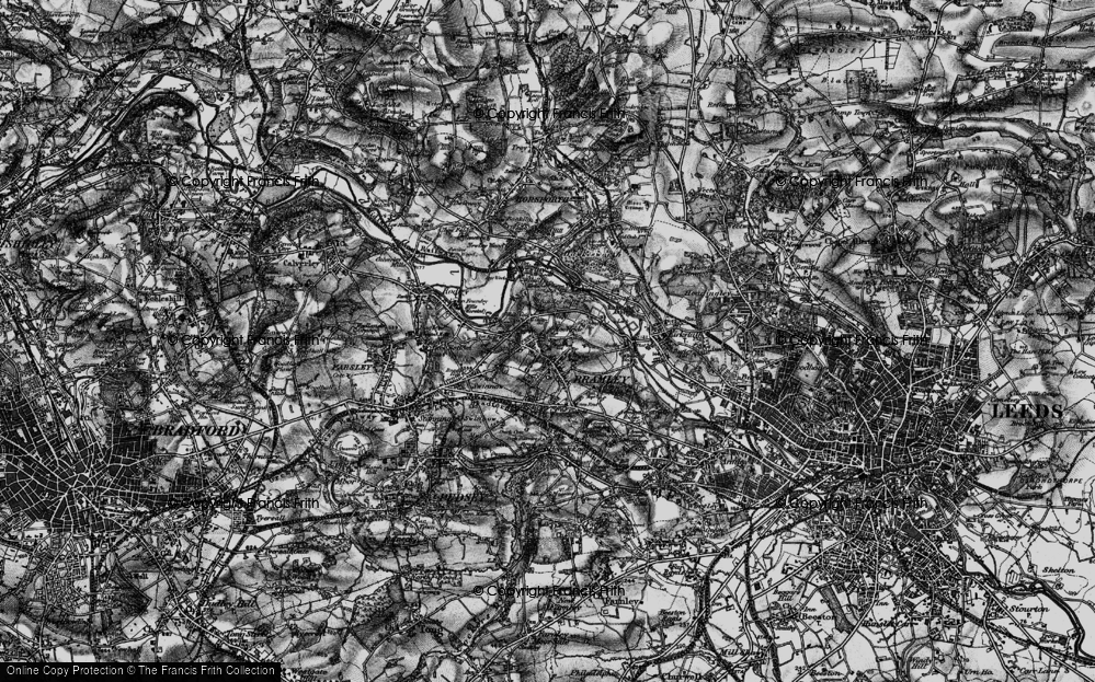 Old Map of Moorside, 1898 in 1898