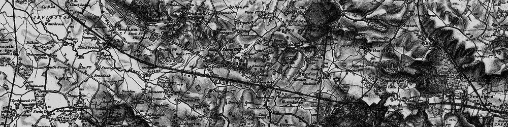 Old map of Moorstock in 1895