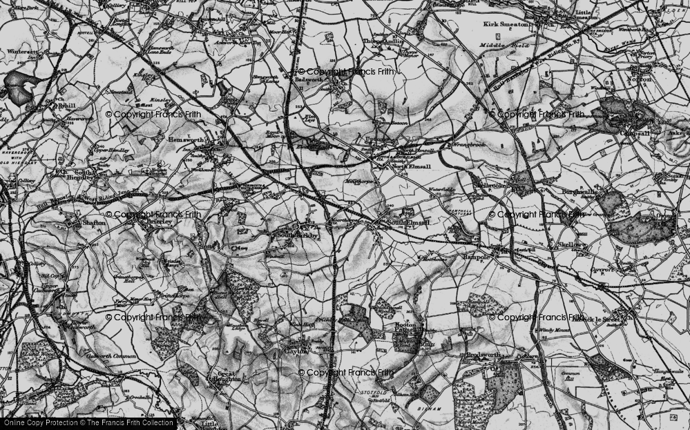Old Map of Moorthorpe, 1896 in 1896