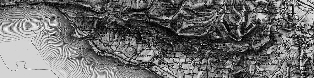 Old map of Brighstone Forest in 1895