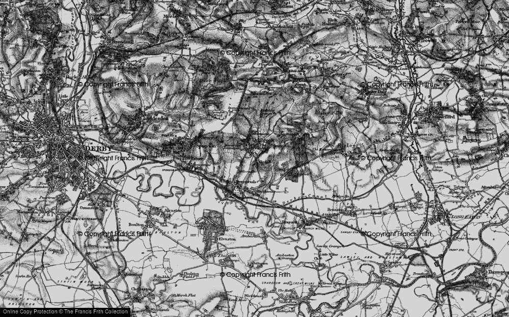 Old Map of Moravian Settlement, 1895 in 1895