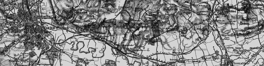 Old map of Moravian Settlement in 1895
