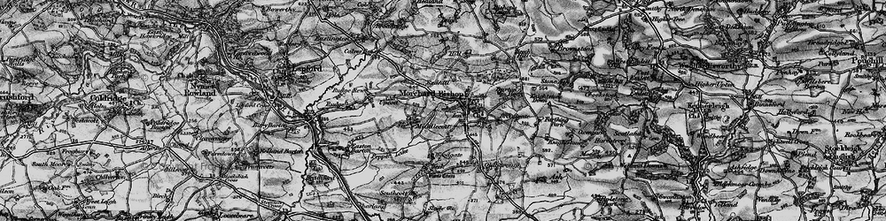 Old map of Morchard Bishop in 1898