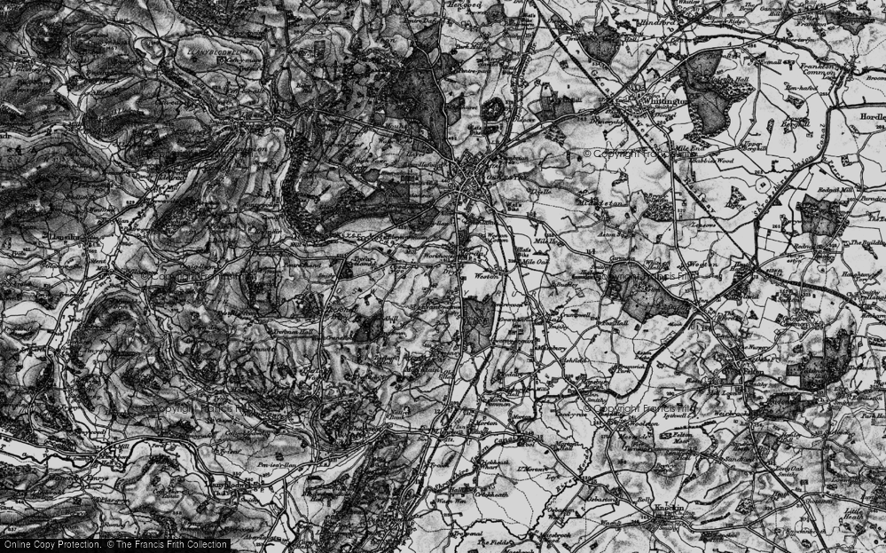 Old Map of Morda, 1897 in 1897