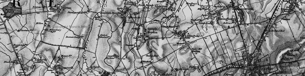Old map of Morden Green in 1896