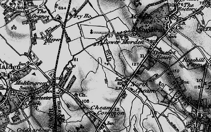 Old map of Morden Park in 1896