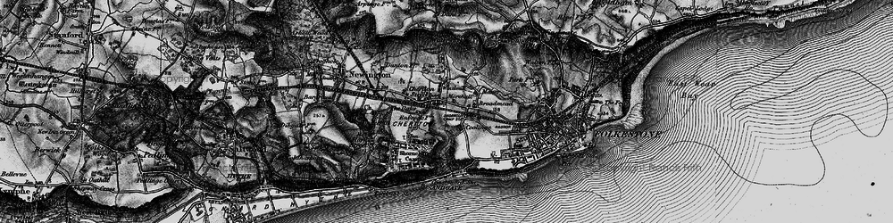 Old map of Morehall in 1895
