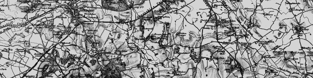 Old map of Moreton in 1897