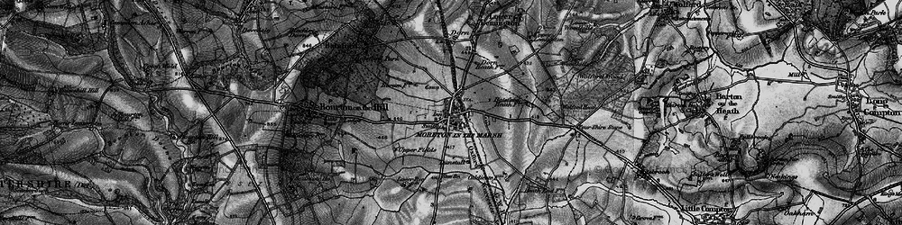 Old map of Moreton-in-Marsh in 1896