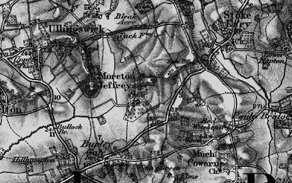 Old map of Moreton Jeffries in 1898