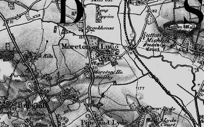 Old map of Moreton on Lugg in 1898