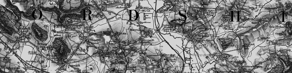 Old map of Moreton on Lugg in 1898