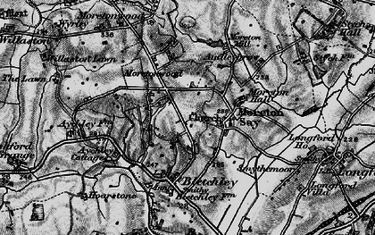 Old map of Moreton Say in 1897