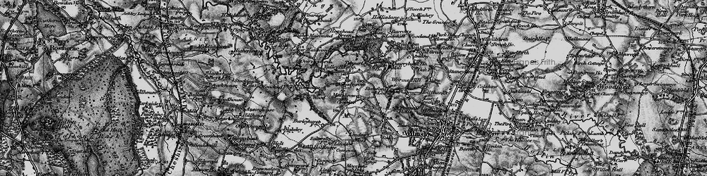 Old map of Lindow Moss in 1896