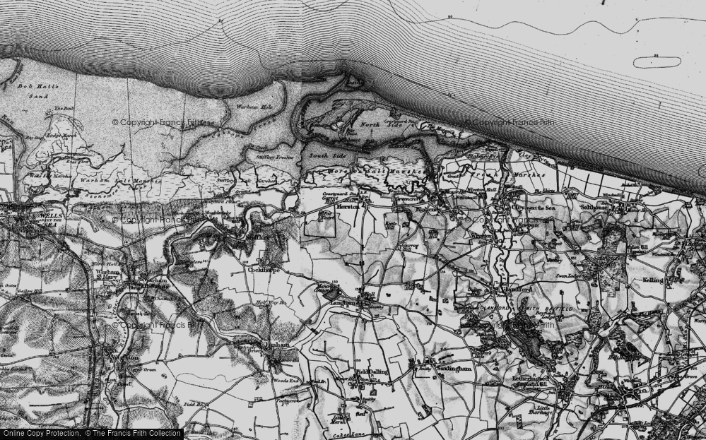 Old Map of Historic Map covering Blakeney Point in 1899