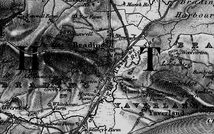 Old map of Brading Down in 1895