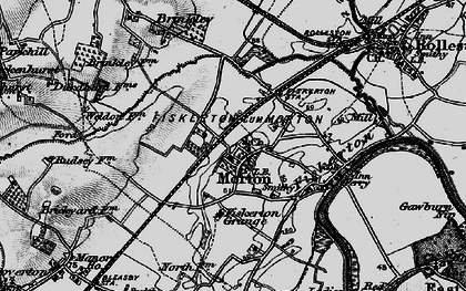 Old map of Fiskerton Grange in 1899