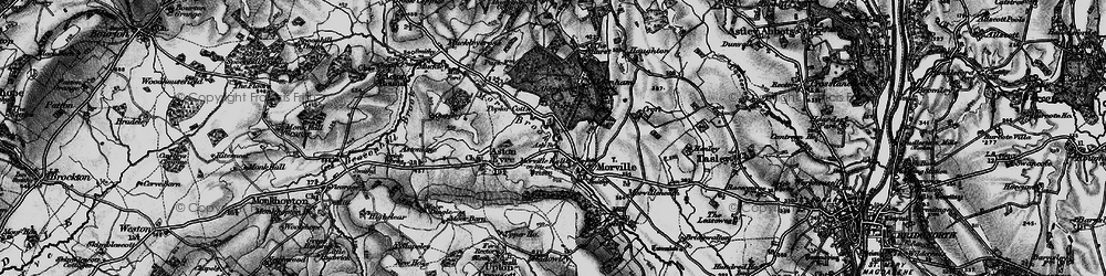 Old map of Ash Bridge in 1899