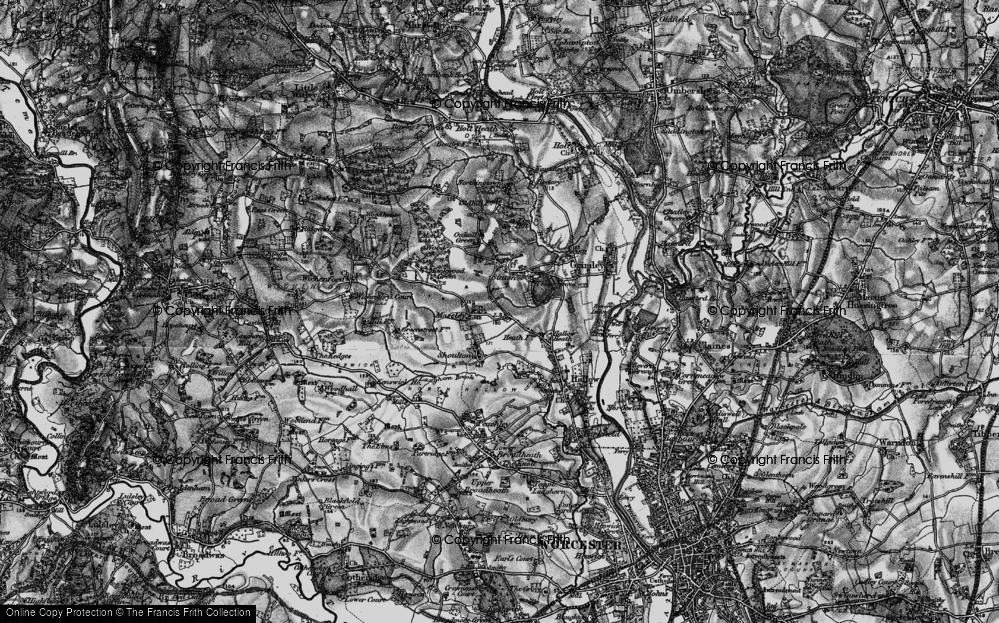 Old Map of Moseley, 1898 in 1898