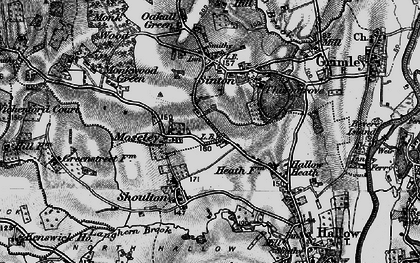 Old map of Moseley in 1898