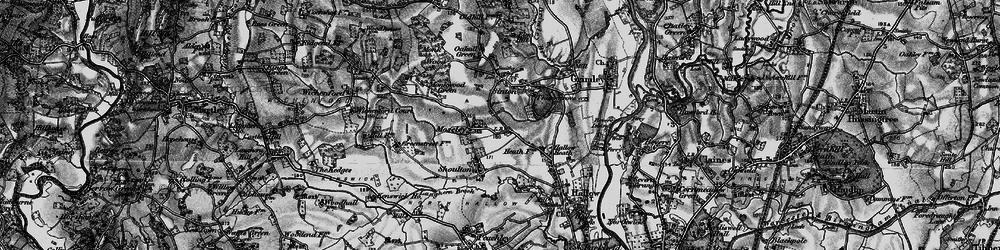 Old map of Moseley in 1898