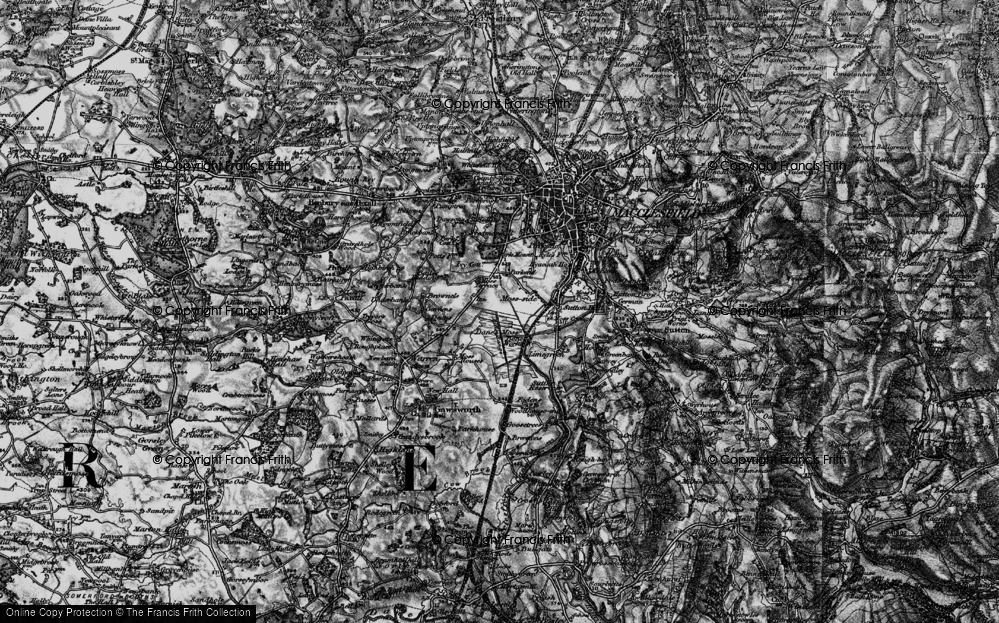 Old Map of Moss Lane, 1896 in 1896