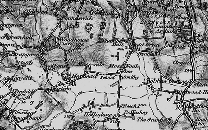 Old map of Moss Nook in 1896