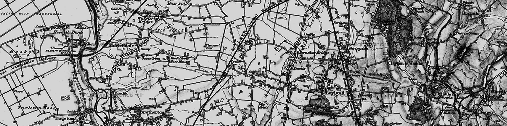 Old map of Moss Side in 1896