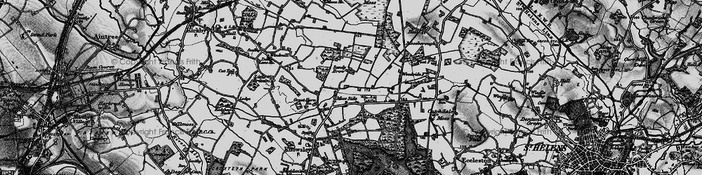 Old map of Moss Side in 1896