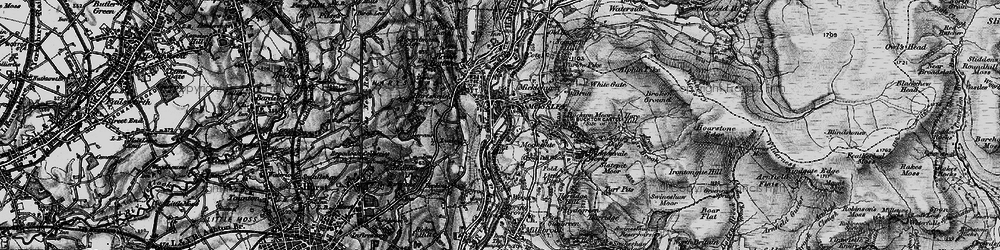 Old map of Mossley in 1896