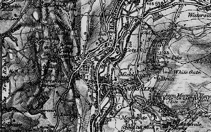 Old map of Mossley Brow in 1896