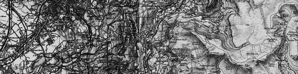 Old map of Mossley Brow in 1896
