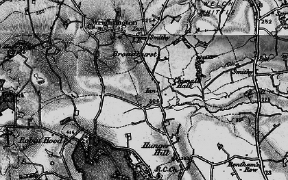 Old map of Mossy Lea in 1896