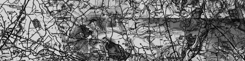 Old map of Mossy Lea in 1896