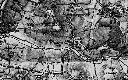 Old map of Mosterton in 1898