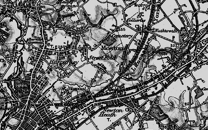 Old map of Moston in 1896