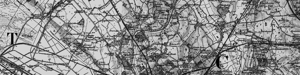 Old map of Moston in 1896