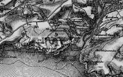 Old map of Battisborough Cross in 1897